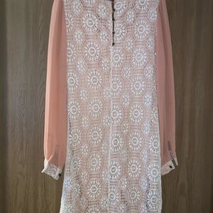 Cream and Blush Dress